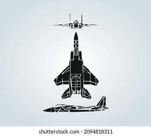 abstract structure of war plane for illustration