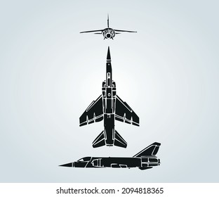 abstract structure of war plane for illustration