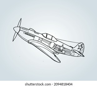 abstract structure of war plane for illustration