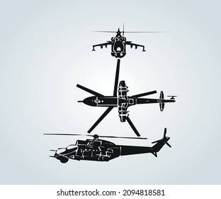 abstract structure of war plane for illustration