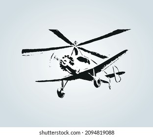 abstract structure of war plane for illustration