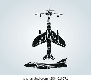 abstract structure of war plane for illustration