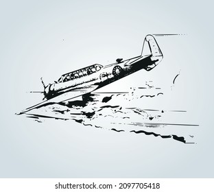 Estructura abstracta del avión de guerra para ilustración