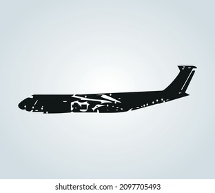 Estructura abstracta del avión de guerra para ilustración