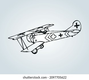 Abstract structure of war plane for illustration