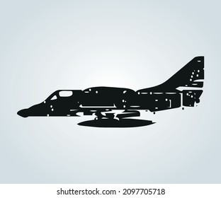 Estructura abstracta del avión de guerra para ilustración