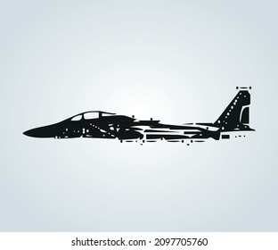 Abstract structure of war plane for illustration