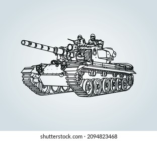 estructura abstracta del tanque de guerra para ilustración