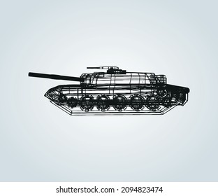 abstract structure of war tank for illustration