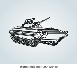 estructura abstracta del tanque de guerra para ilustración