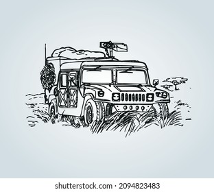 abstract structure of war tank for illustration
