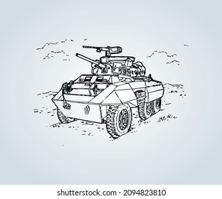 estructura abstracta del tanque de guerra para ilustración