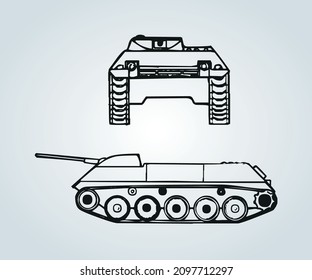 abstract structure of war tank for illustration