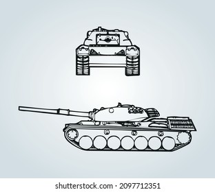 estructura abstracta del tanque de guerra para ilustración