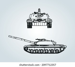 abstract structure of war tank for illustration