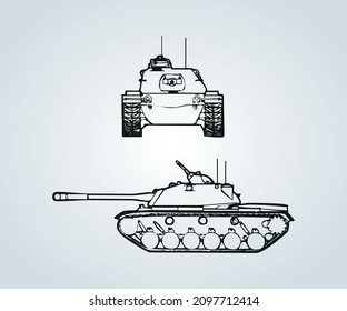 abstract structure of war tank for illustration