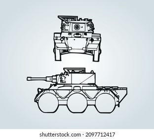 estructura abstracta del tanque de guerra para ilustración