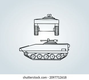 abstract structure of war tank for illustration