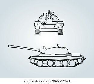 abstract structure of war tank for illustration
