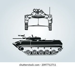 abstract structure of war tank for illustration