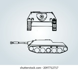 abstract structure of war tank for illustration