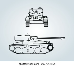 abstract structure of war tank for illustration
