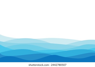 Abstract studio background with waves in blue tones for websites, blogs and graphic resources.