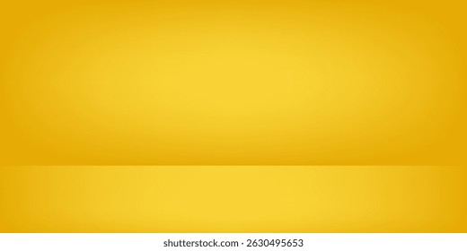 Abstract studio backgrounds. yellow walls for photography space vector simple set with bright gradient spotlight modern art simple