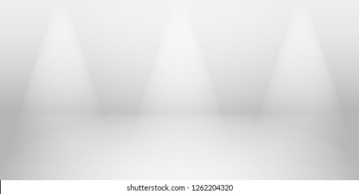 Abstract. studio,room spotlights modern design white background. for display of content design. for advertise product. Vector, illustration.