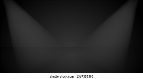 Abstract. studio,room spotlights modern design black background. for display of content design. for advertise product. Vector.