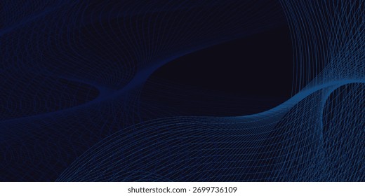 Abstrato Impressionante padrão de linha de contorno. O arranjo de linhas onduladas forma uma arte abstrata elegante.