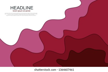 Abstract style 3d paper cut vector background. Design for business presentation, slideshow, website