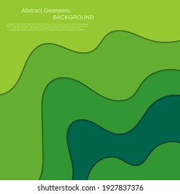 Abstract style 3d paper cut vector background