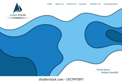 Abstract style 3d paper cut vector background