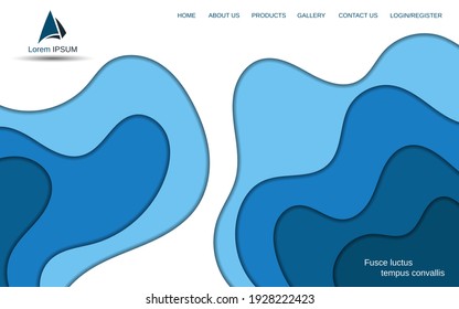 Abstract style 3d paper cut vector background
