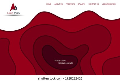 Abstract style 3d paper cut vector background
