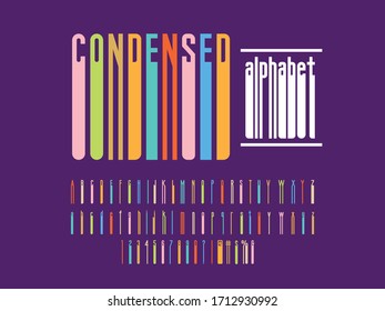 Abstract style alphabet design with uppercase, lowercase, number and symbols