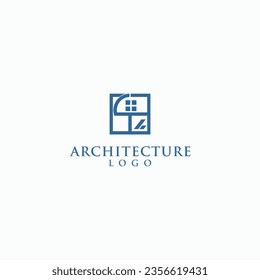Resumen diseño de arquitectura de estilo logo ilustración vectorial