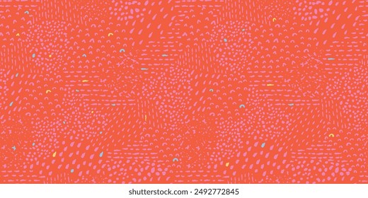 Abstract style art background. Trendy vector pattern with brush strokes. Simple seamless wallpaper print.