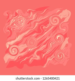 Abstract style artistic background. Vector Flat design for web project. Surreal pattern vintage-inspired color texture illustration. Liquid paint backdrop, oil acrylic brush hand drawn swirling curves