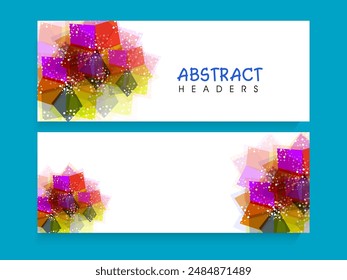 Anuncio de estilo Abstractas o conjunto de diseño de cabecera para publicidad.