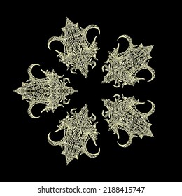 abstrakter Batik-Zeichentrickteil 
