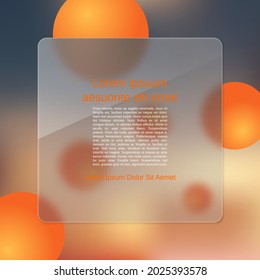 Estilo abstracto fondo de vector colorido con vallas cuadradas de vidrio y efecto de glasmorfismo