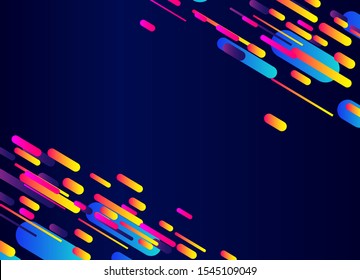 Abstract style composition with geometric shapes in various colors. Vector illustration.
