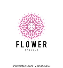 Abstrakter Stil florales Logo Design einfache florale mandala Illustratorvorlage