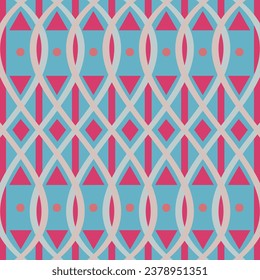 Abstract style geometric red-blue background. Vector illustration	
