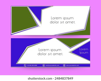 Abstract Style Header or Banner Design Set for Advertising.
