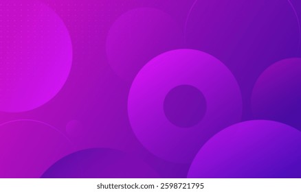 Abstract style horizontal illustrations purple circular pattern background