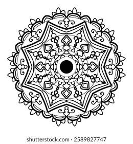 Abstract Style Indian Mandala Decoration.