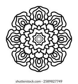 Abstract Style Indian Mandala Decoration.